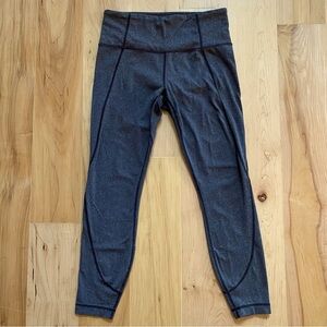 Athleta Salutation 7/8 Tight Heathered Charcoal Gray Leggings